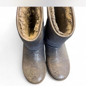 UGG Women's Sparkle Shearling Boots - Gray and Tan